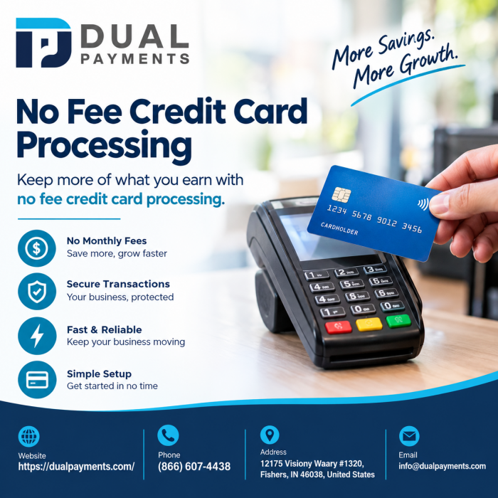 No Fee Credit Card Processing | Dual Payments