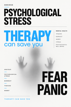 Psychological Stress & Anxiety Awareness Poster | Mental Health