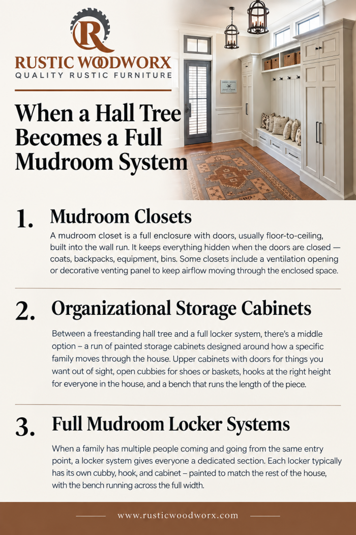 When a Hall Tree Becomes a Full Mudroom System